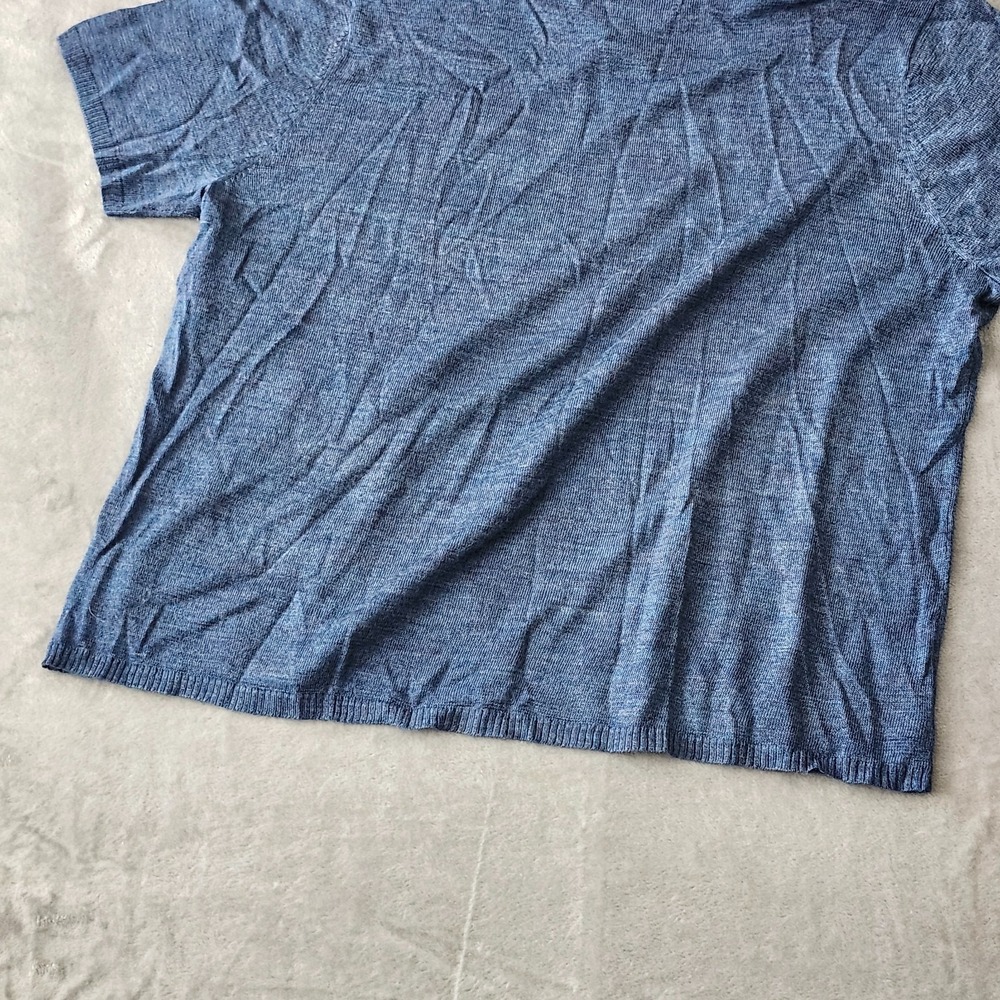 Sag Harbor Womens 2XL Blue Mock Neck Short Sleeve Knit Top New - Picture 15 of 15
